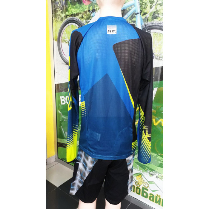 Велоджерсі Northwave Drop XL Jersey/LS на довгий рукав синій/чорний