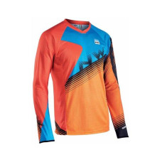 Велоджерсі Northwave Drop MTB L Jersey/LS на довгий рукав помарнчевий/червоний/синій