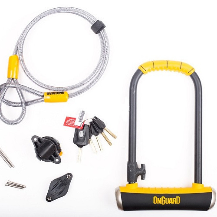 Велозамок OnGuard Pitbull TD 8005 U-подібний 115x230мм + трос 1200х10мм LCK-95-70