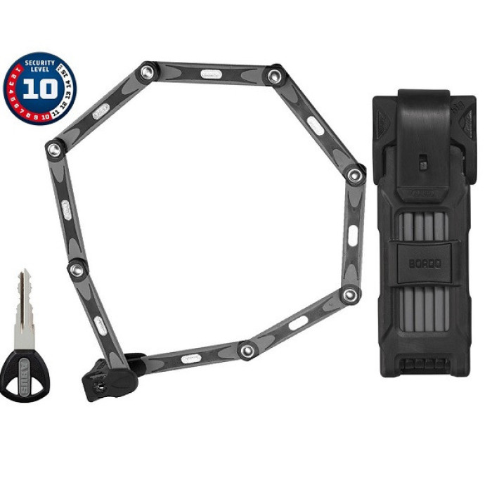 Велозамок Abus Bordo 6000K/120 BK SH folding сегментний чорний 620911