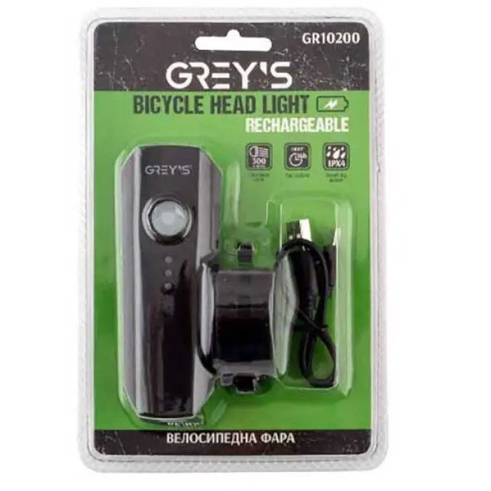 Фара Greys GR10200 300lm 1800mAh 1xLED з кріпленням на кермо